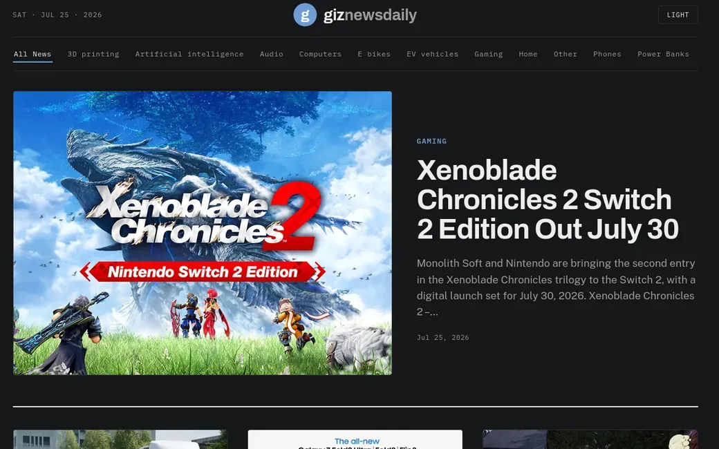 GizNewsDaily — Daily technology news desk